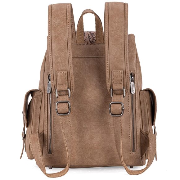 2027 Wrangler Backpack Purse Western Backpack Floral Tooled Travel Bags